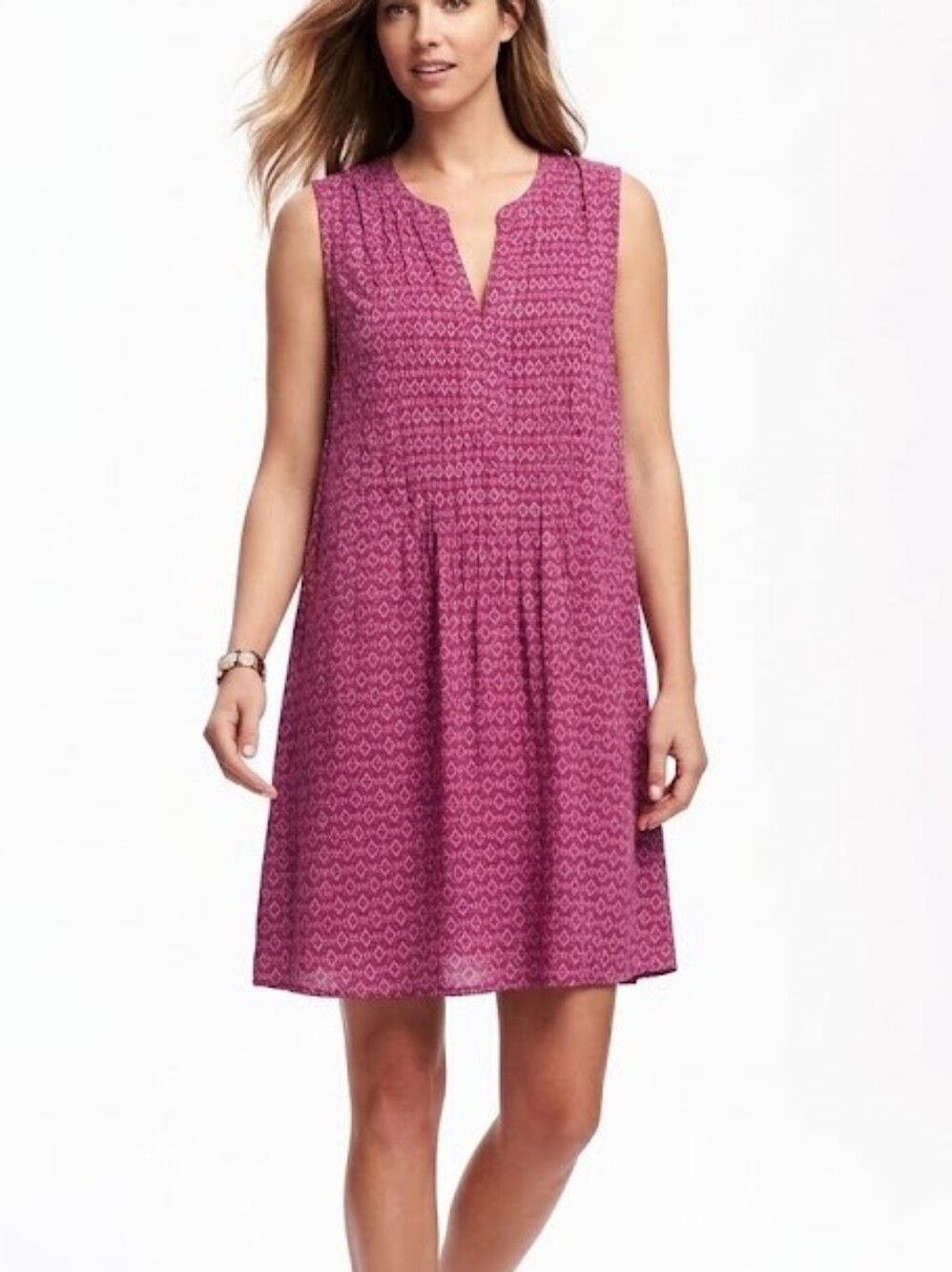 Old Navy Womens Pink Geometric Sleeveless Sundress Loungewear Size XL NWT